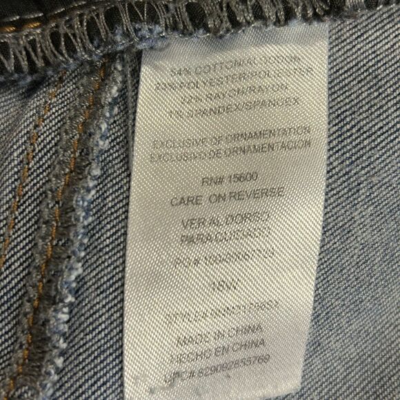 Democracy Blue Medium Wash Mid-Rise Seamless Ankle Skimmer Jeans Size 18W - Picture 6 of 14